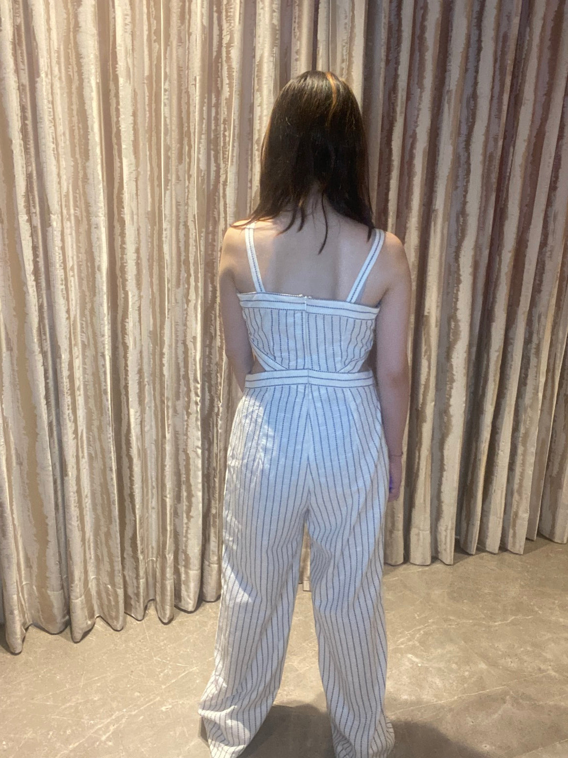 White Lines Jumpsuit