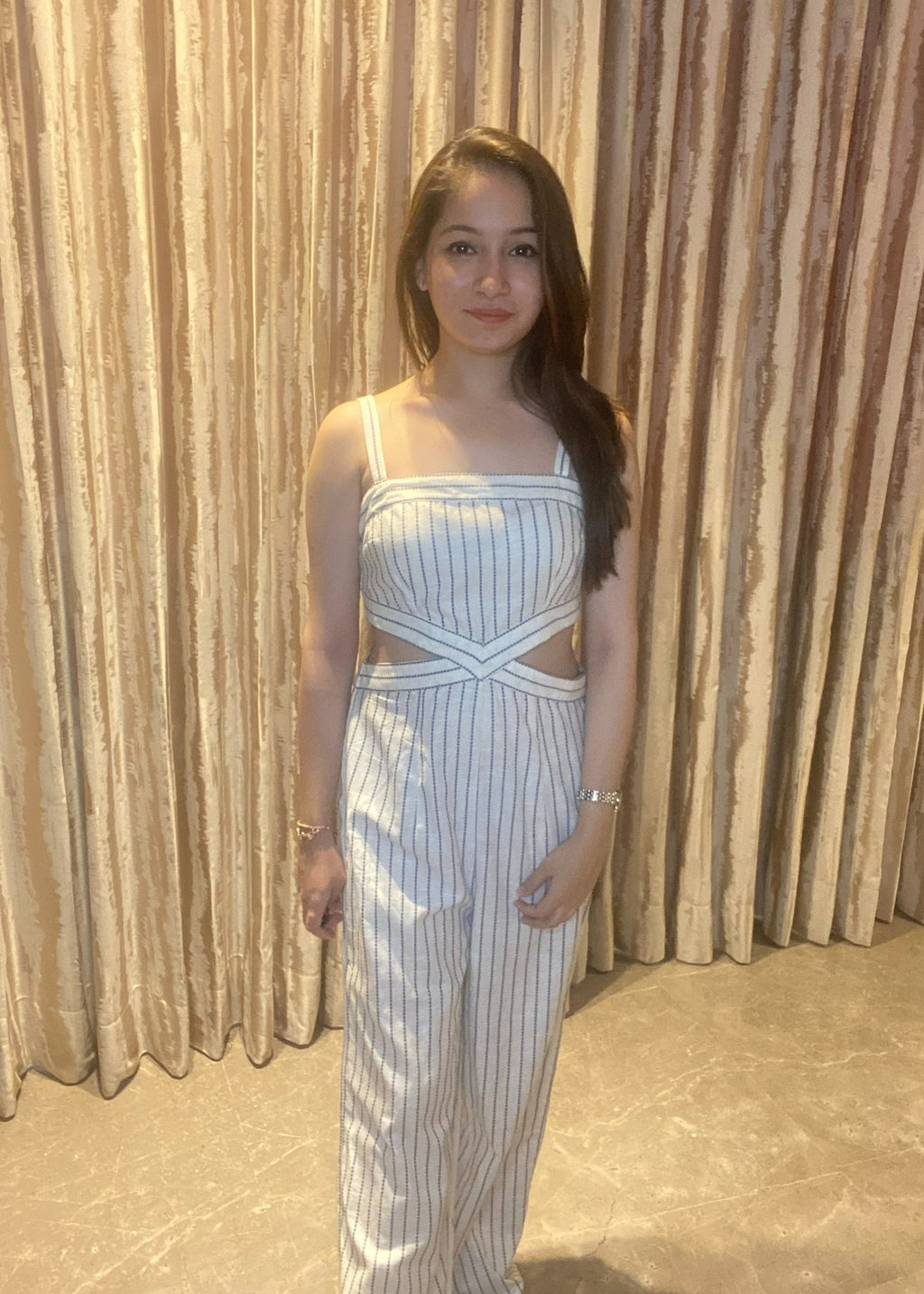 White Lines Jumpsuit