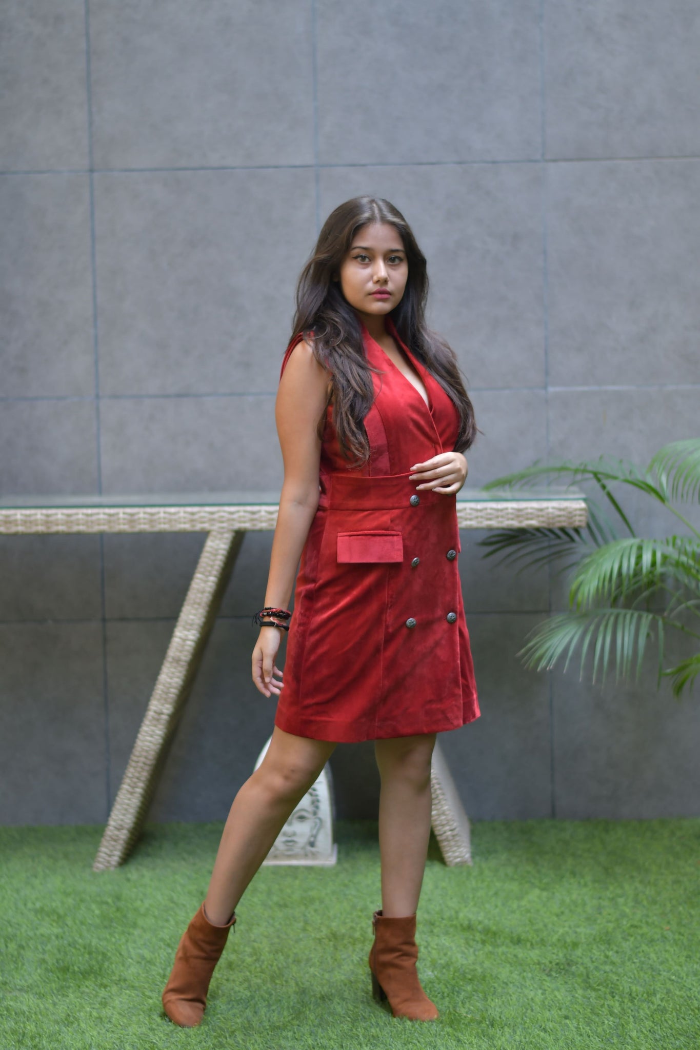 Red Velvet Dress
