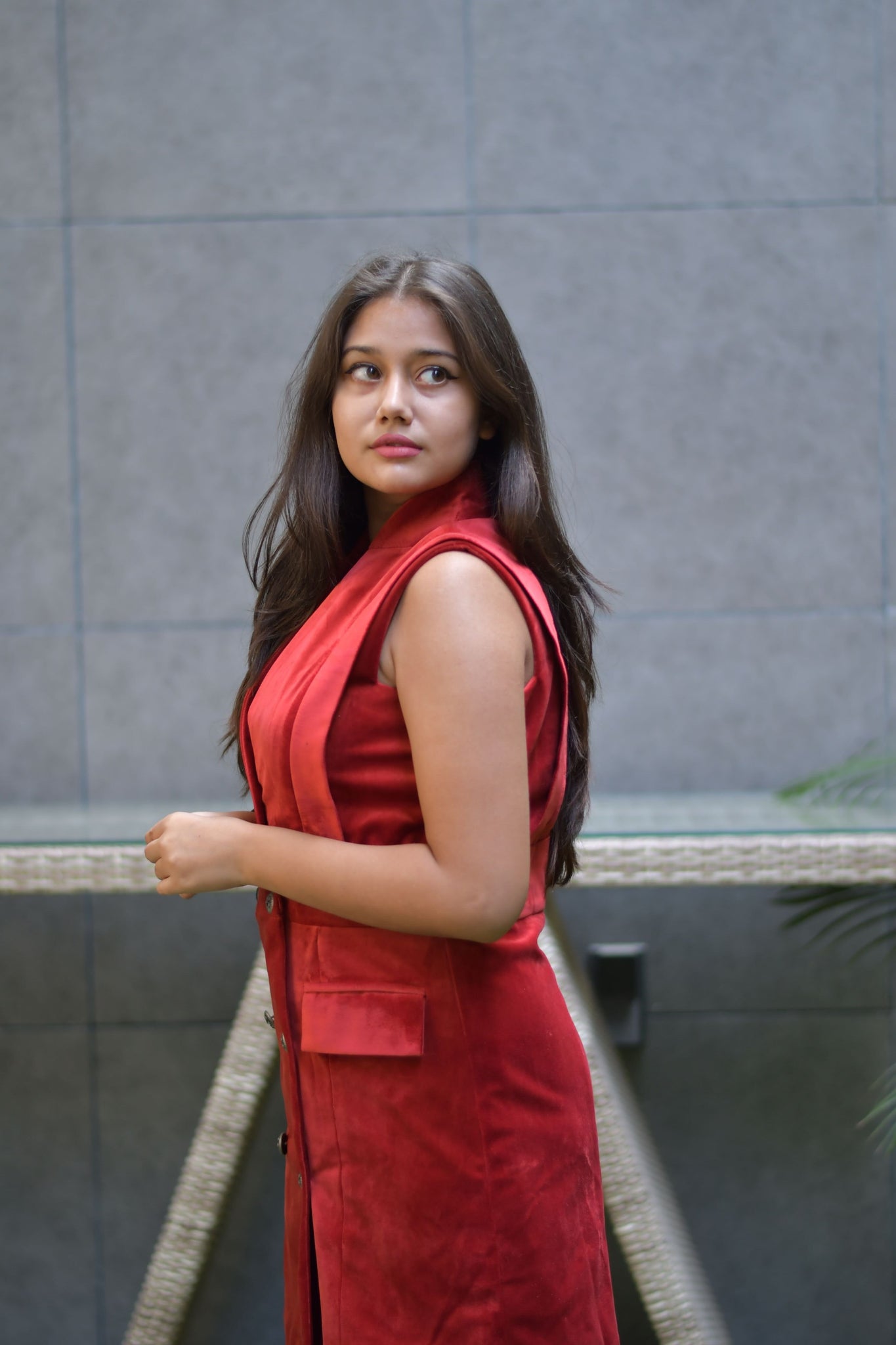 Red Velvet Dress