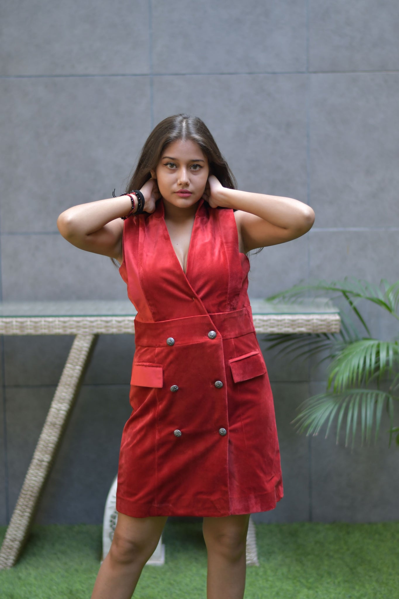 Red Velvet Dress