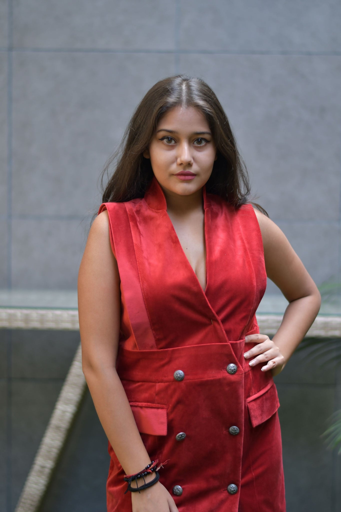 Red Velvet Dress