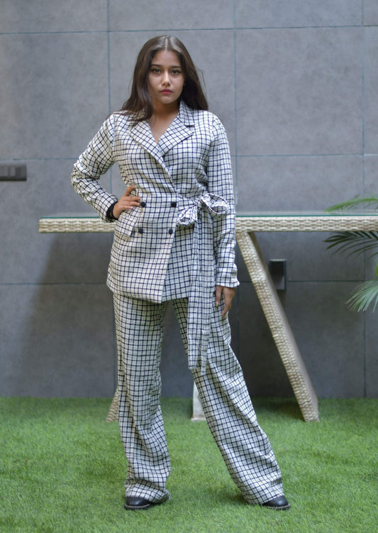 Black and White Tweed Set