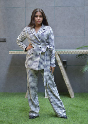 Black and White Tweed Set