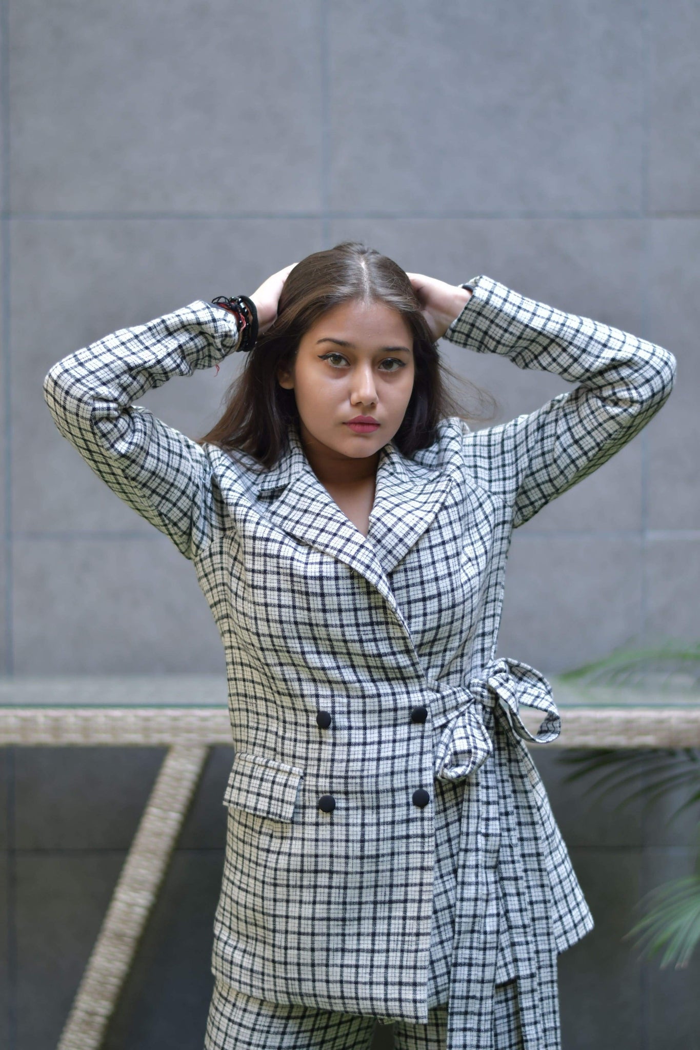 Black and White Tweed Set