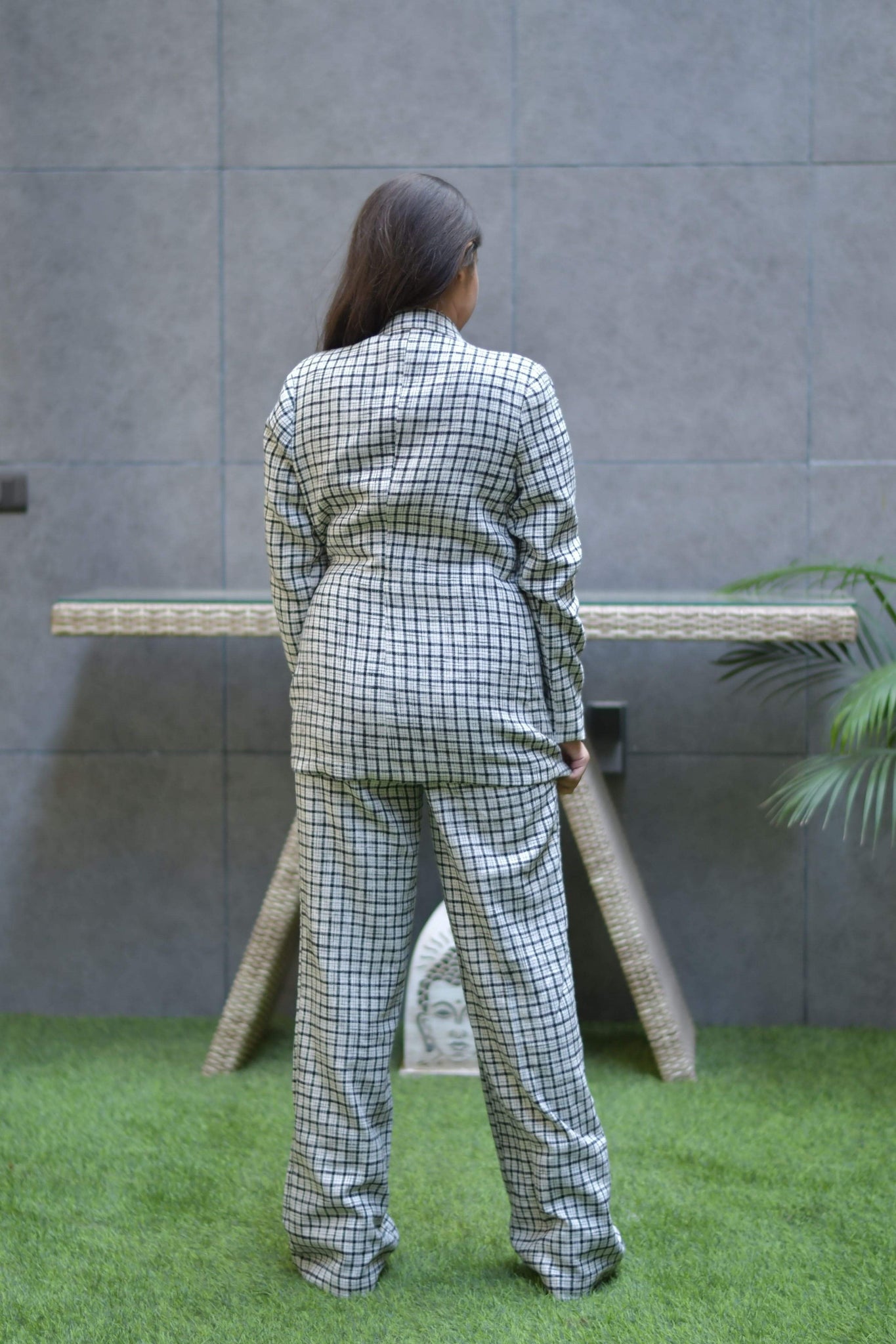 Black and White Tweed Set