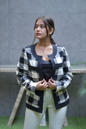 Checks Blazer Black & White