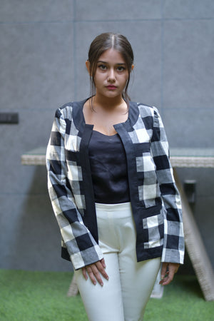 Checks Blazer Black & White