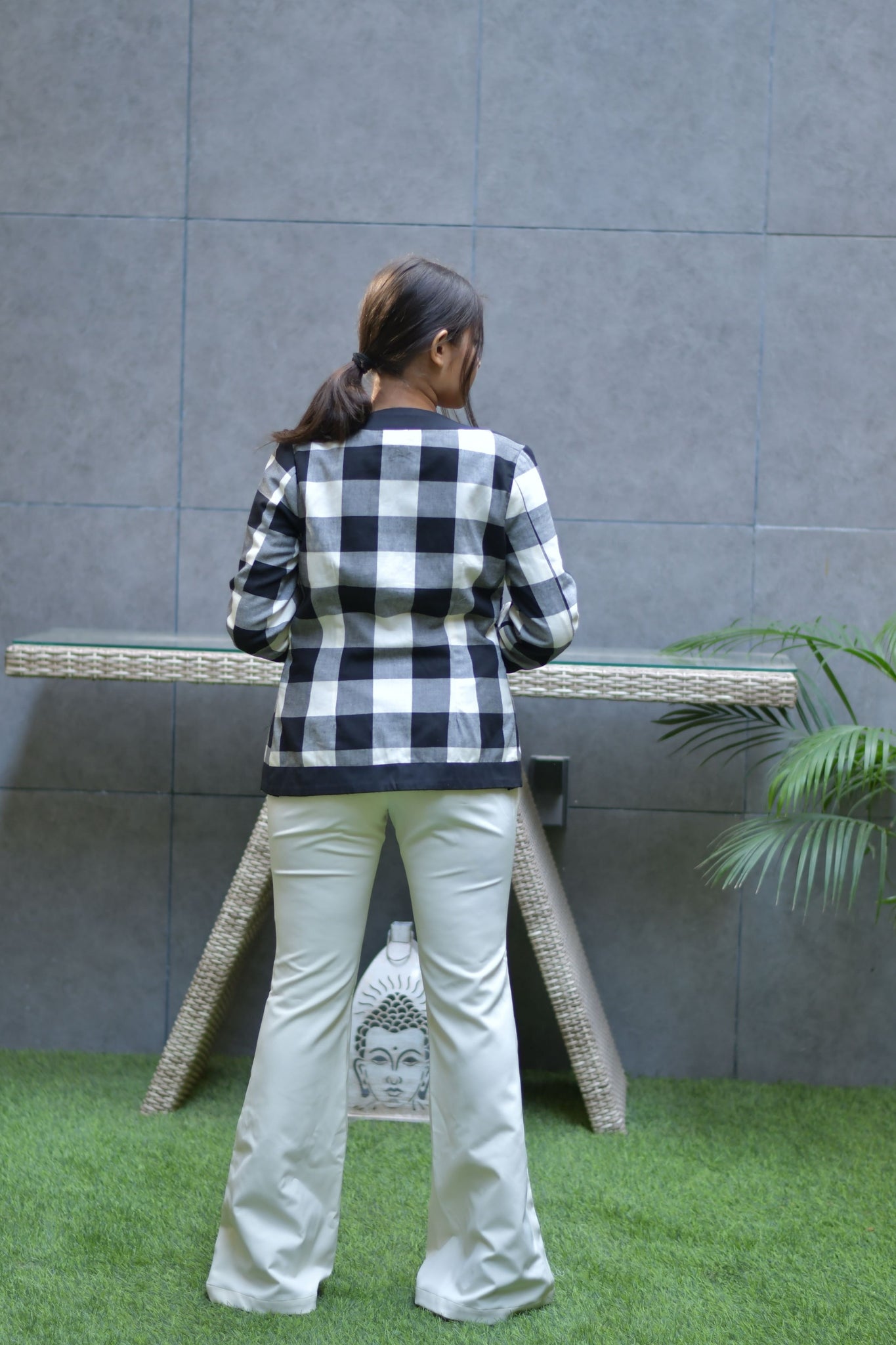 Checks Blazer Black & White