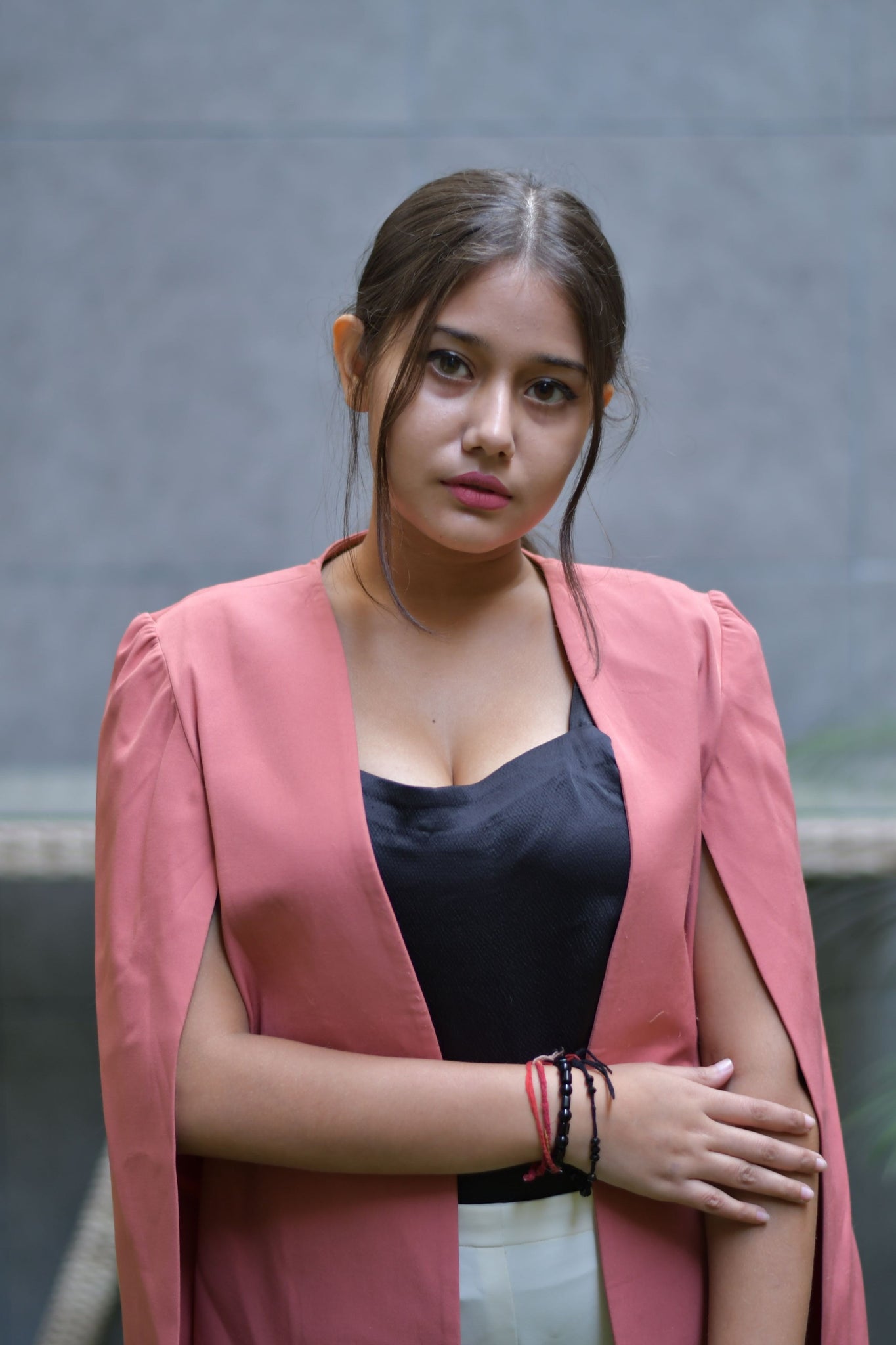 Cape Style Open Jacket