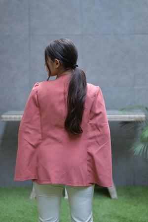 Cape Style Open Jacket