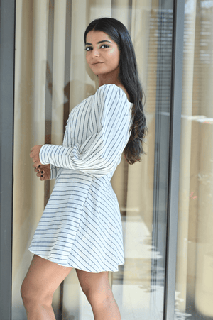 White Button Dress