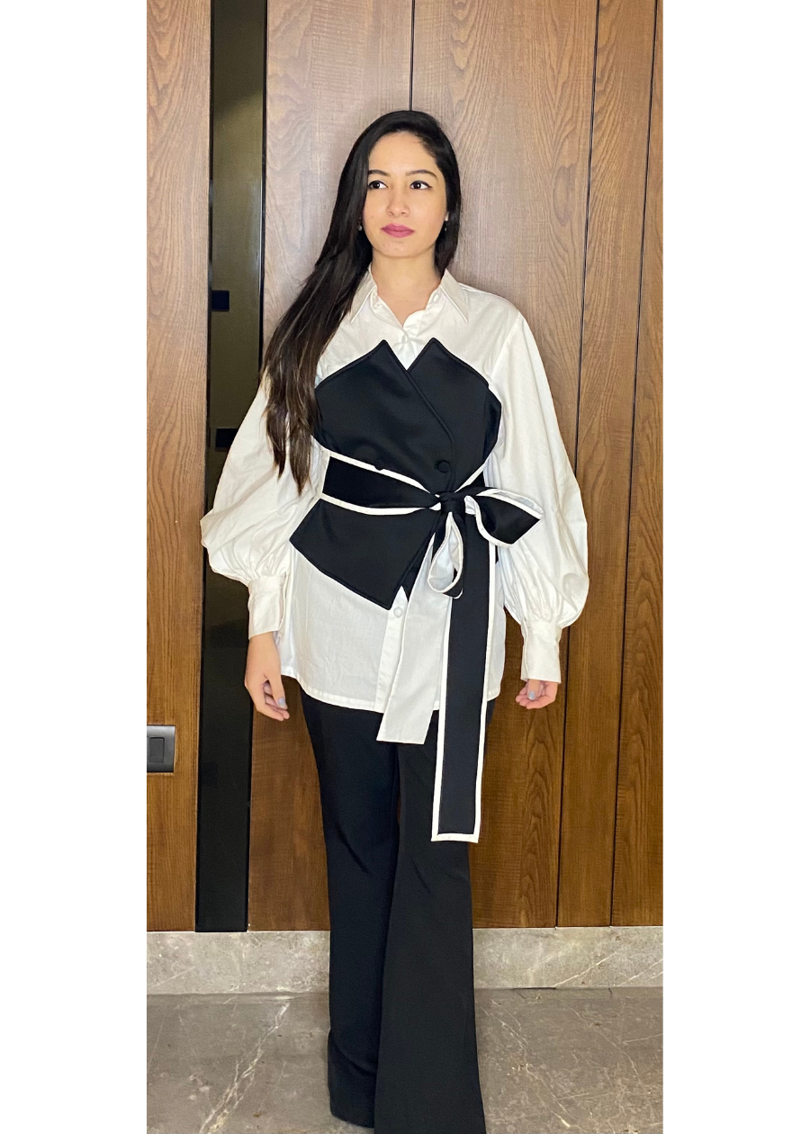 Black & White Corset Coord Set