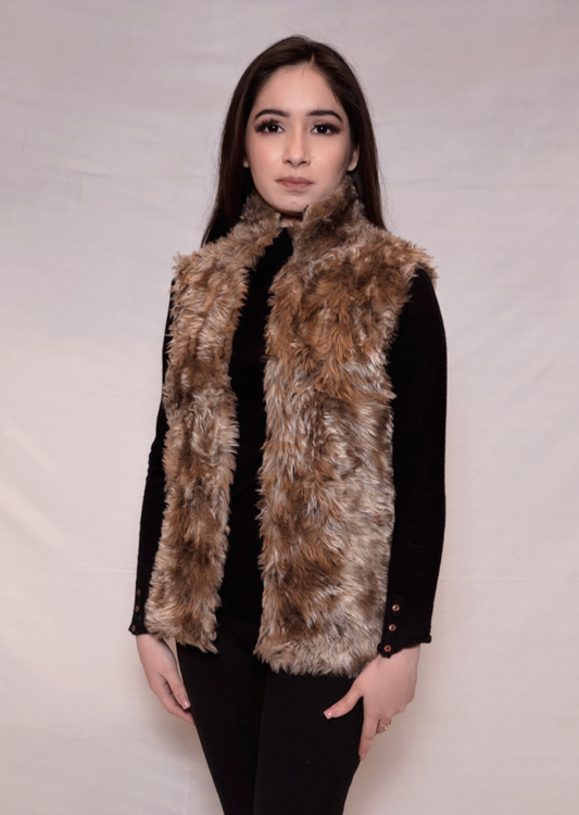 Sleeveless Fur Jacket