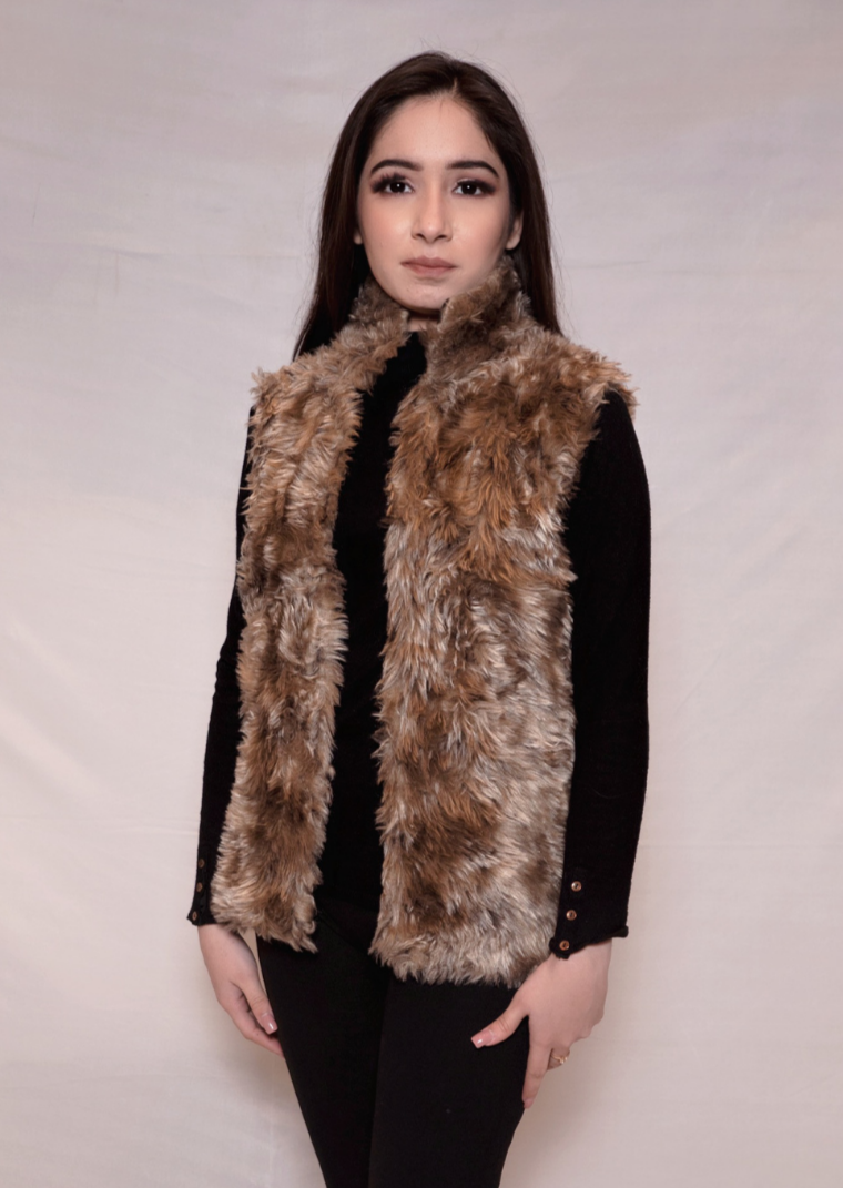 Sleeveless Fur Jacket