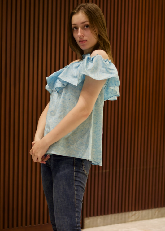 Cold Shoulder Cotton Top