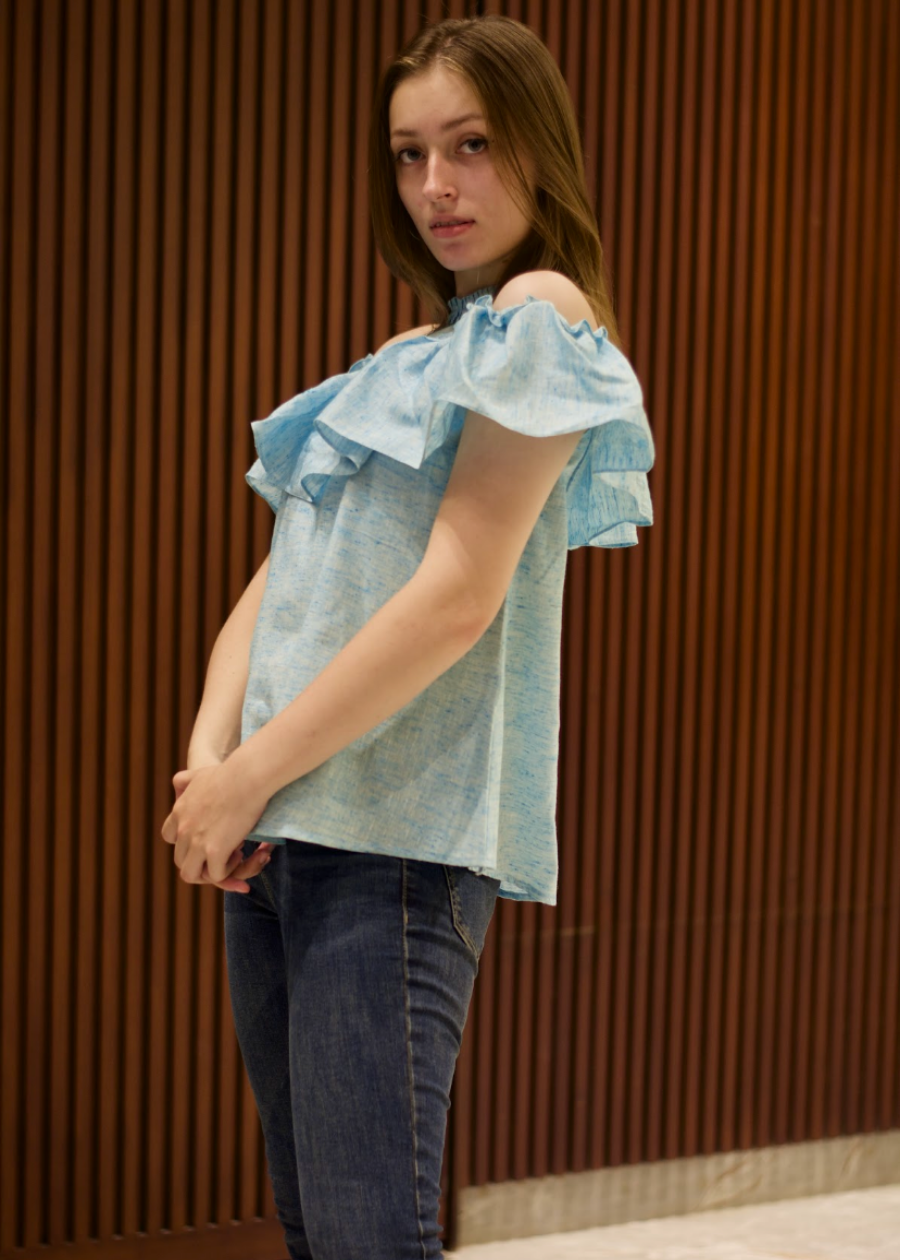Cold Shoulder Cotton Top