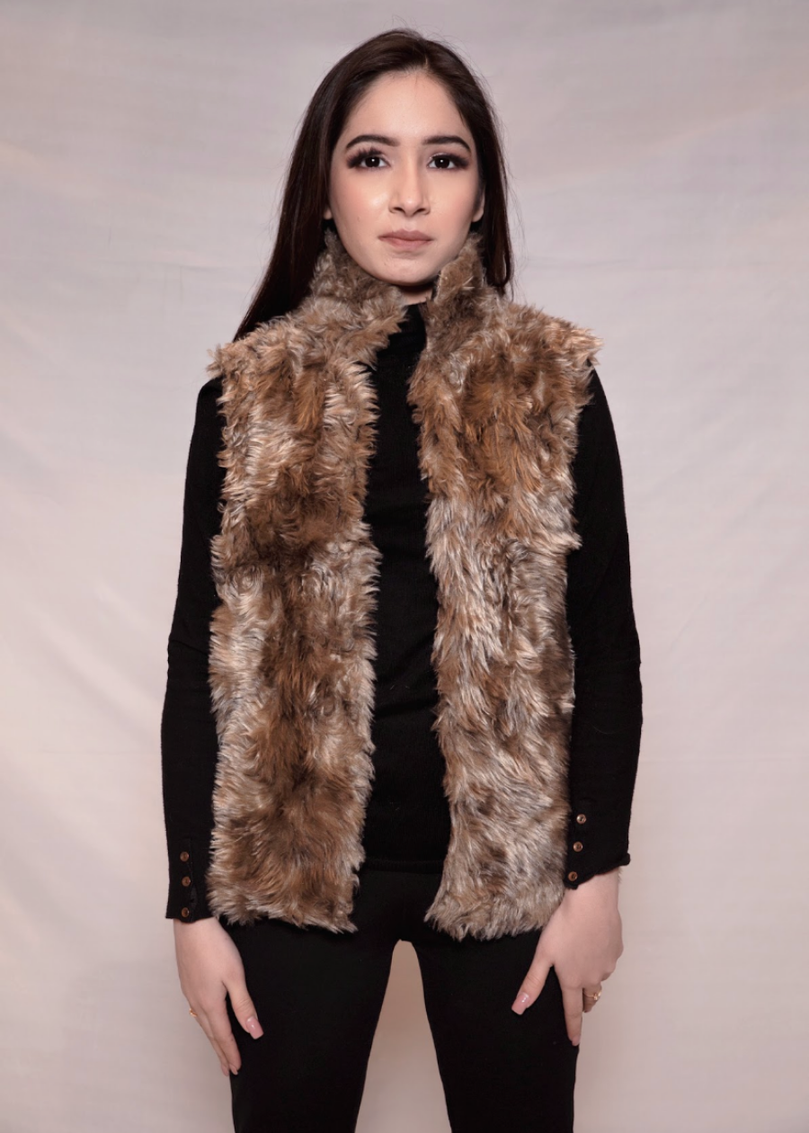 Sleeveless Fur Jacket