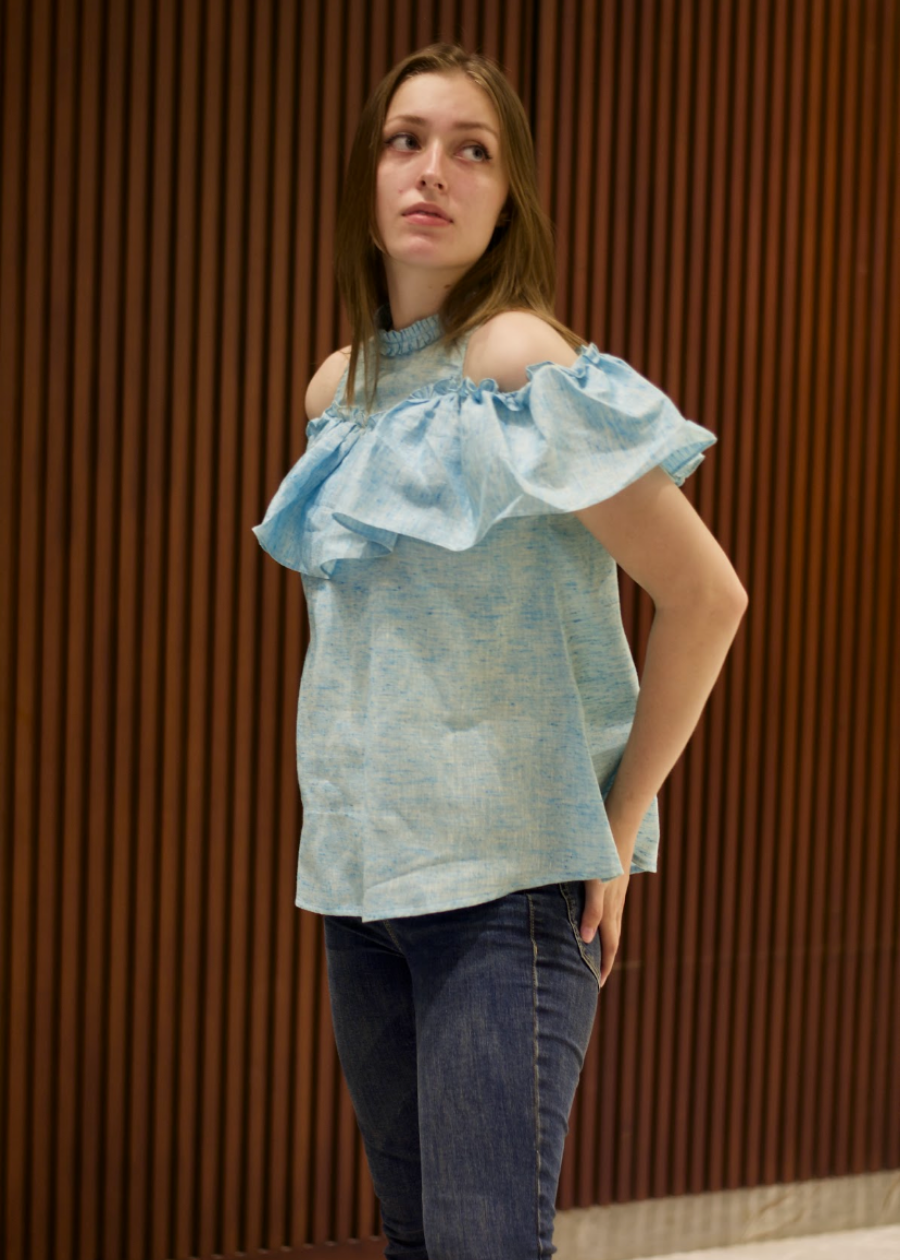 Cold Shoulder Cotton Top
