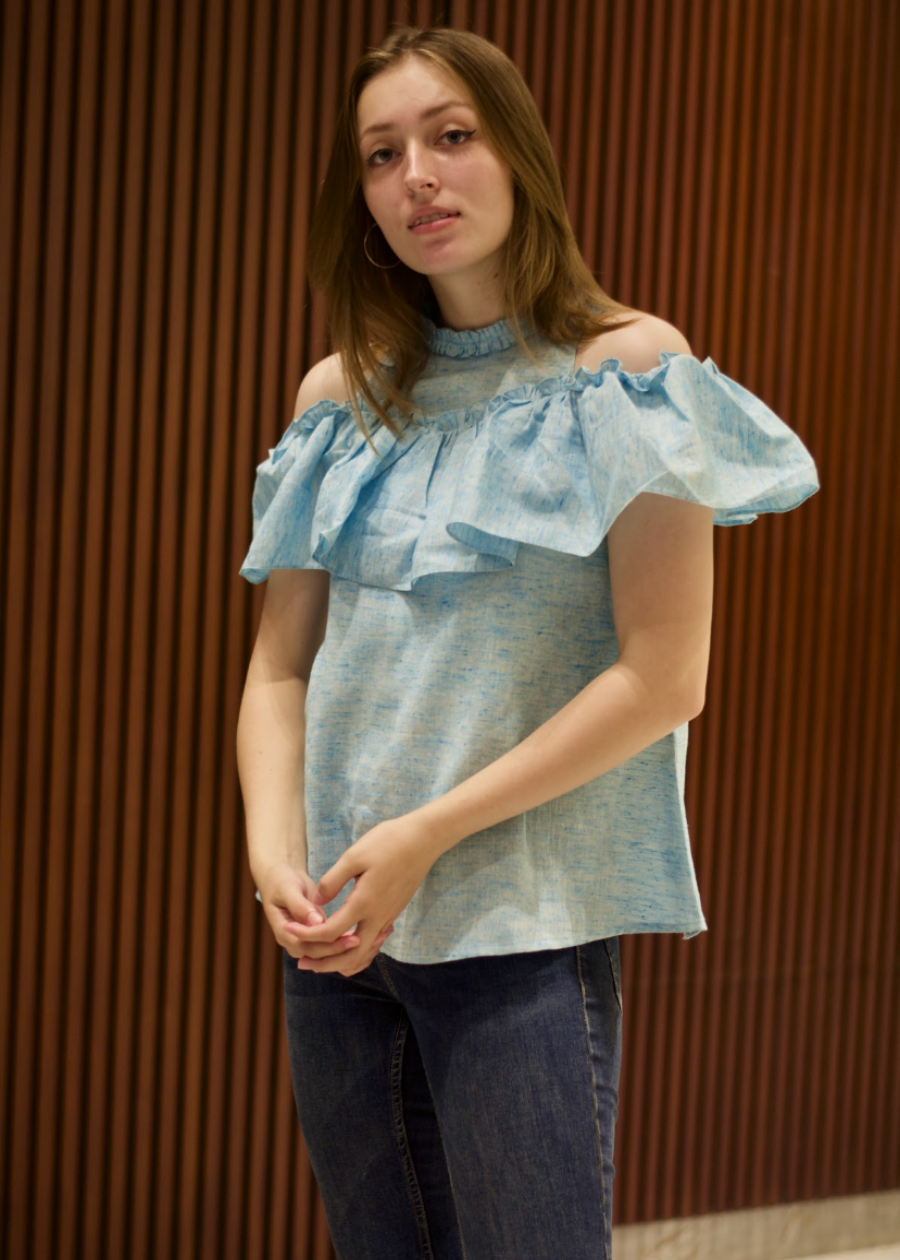 Cold Shoulder Cotton Top