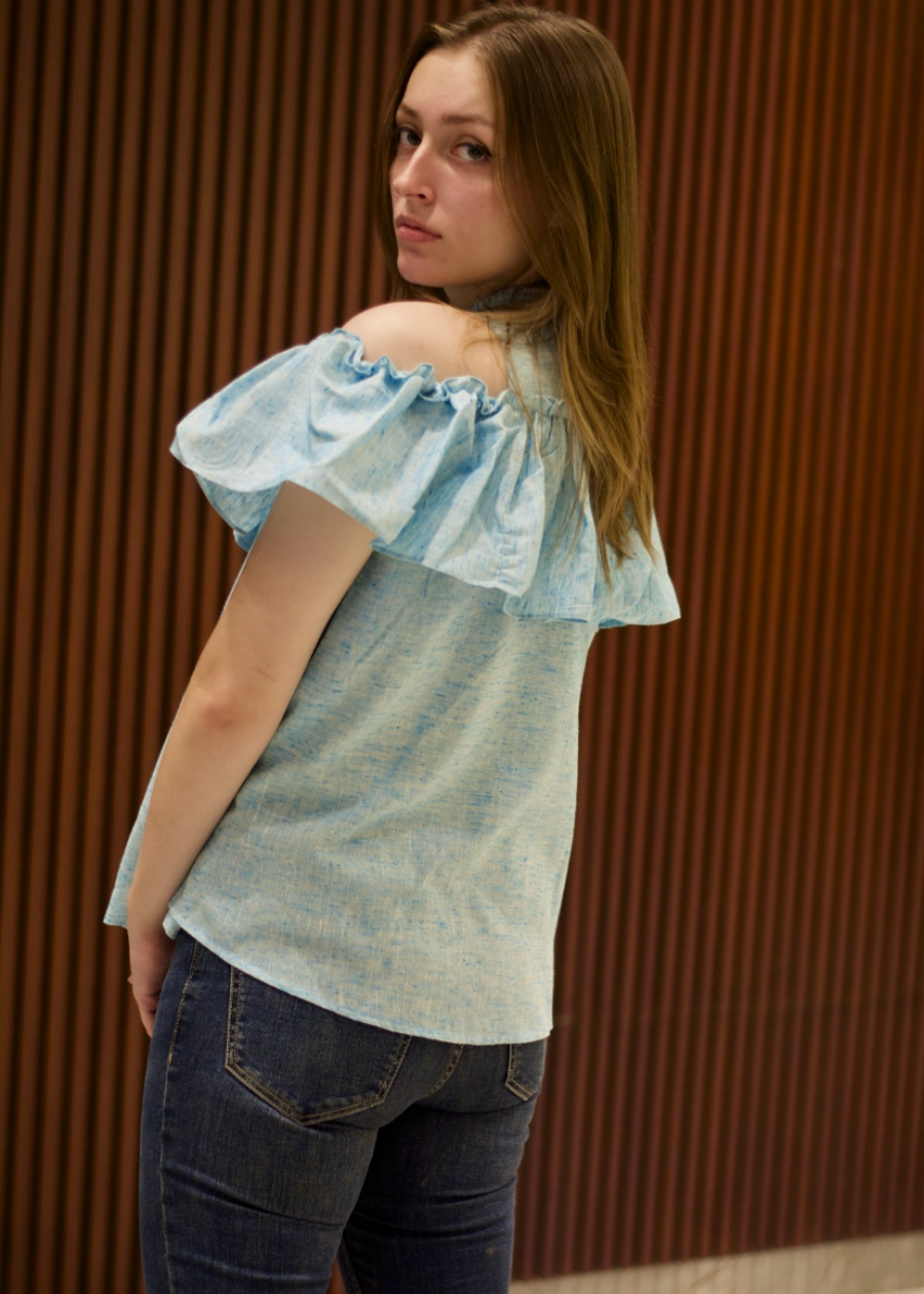 Cold Shoulder Cotton Top
