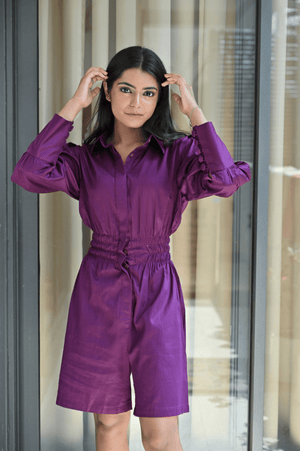 Purple Play Suit