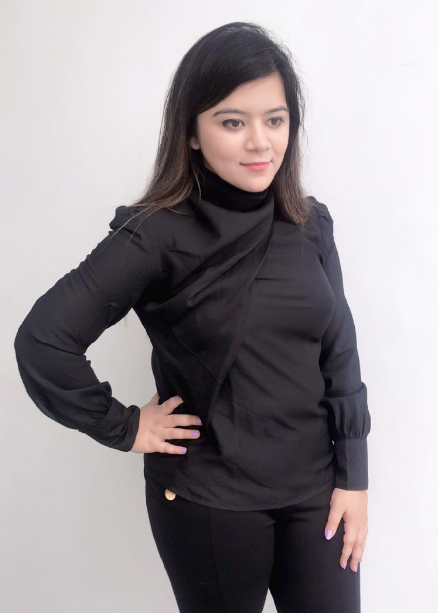 Black Draped Top