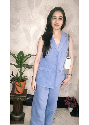 Linen Sleeveless Coord Set
