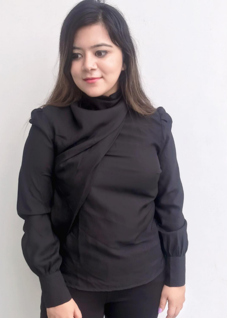 Black Draped Top