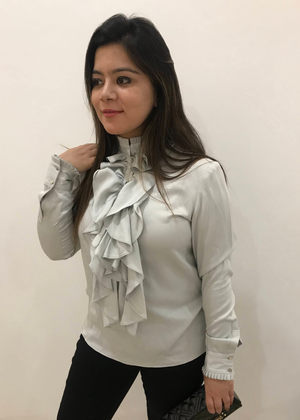 Ruffle Grey Top