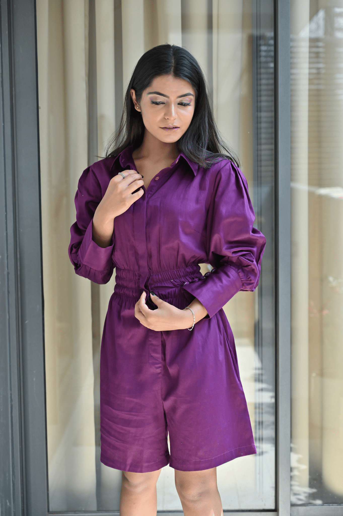 Purple Play Suit