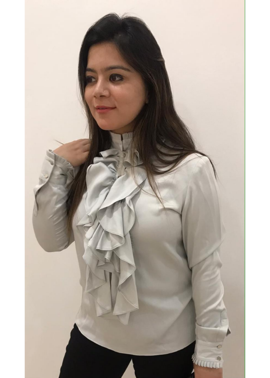 Ruffle Grey Top