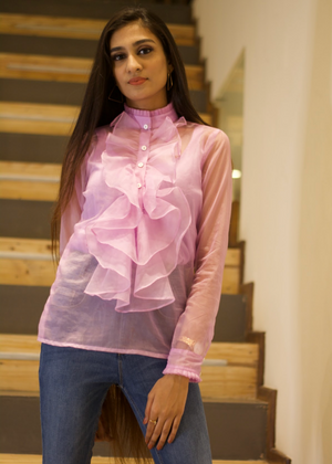 Organza Ruffle Top