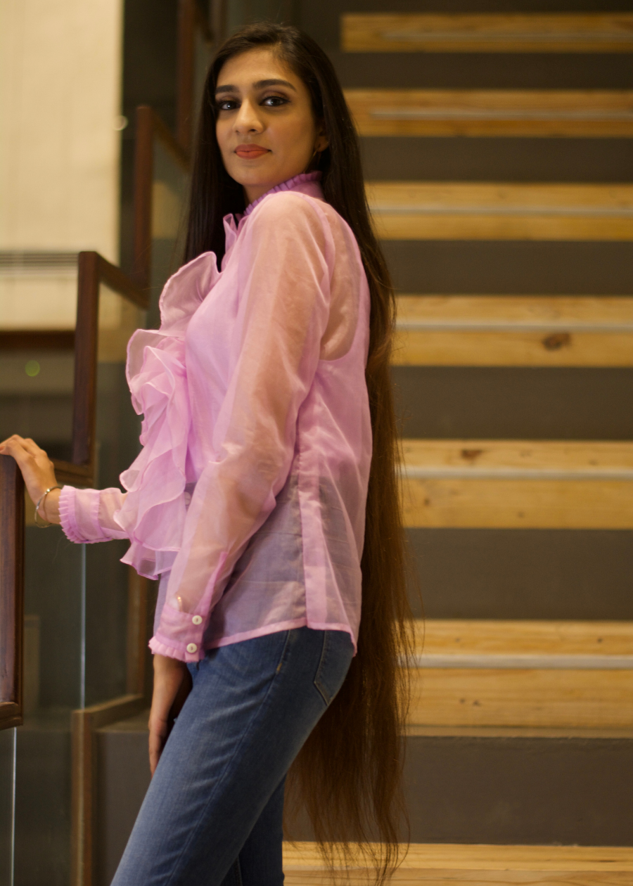 Organza Ruffle Top