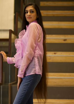 Organza Ruffle Top