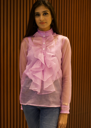 Organza Ruffle Top