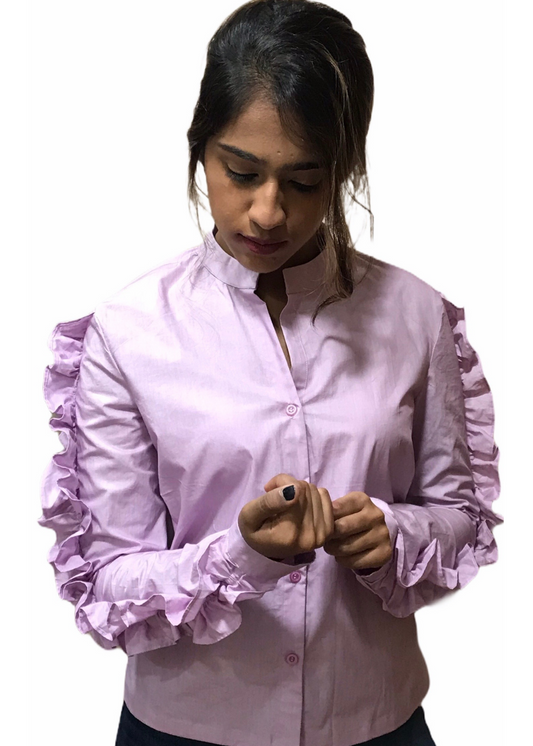 Lavender Frill Top