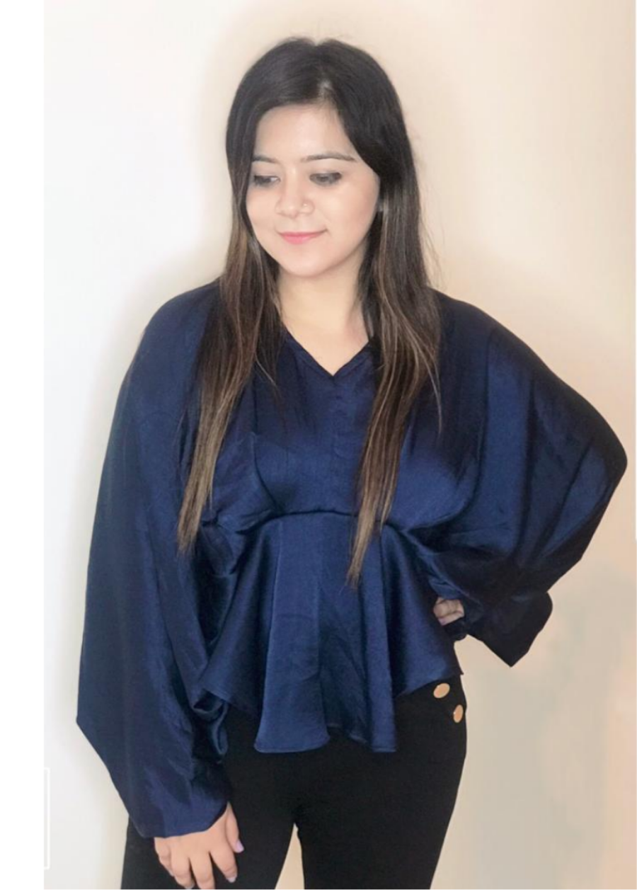 Draped Blue top
