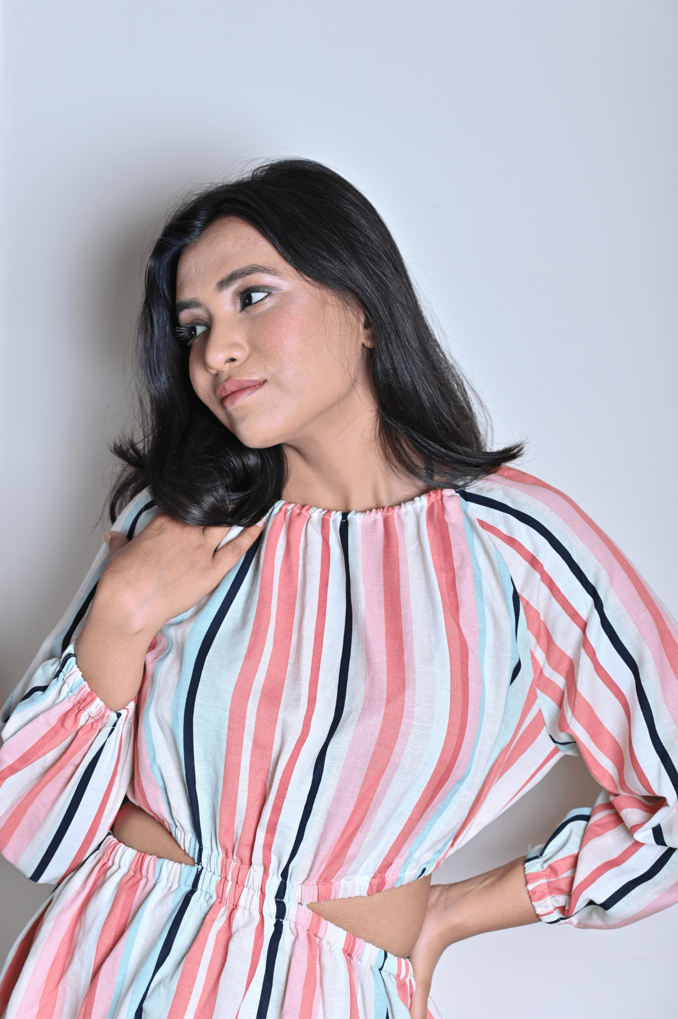 Multi Color Lines Dress