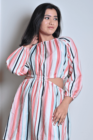 Multi Color Lines Dress