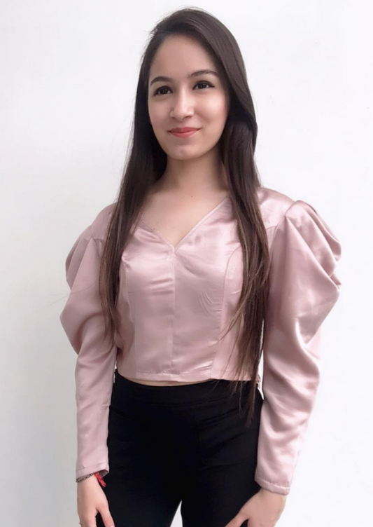 Draped Sleeves Top