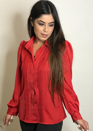 Pin tucks top