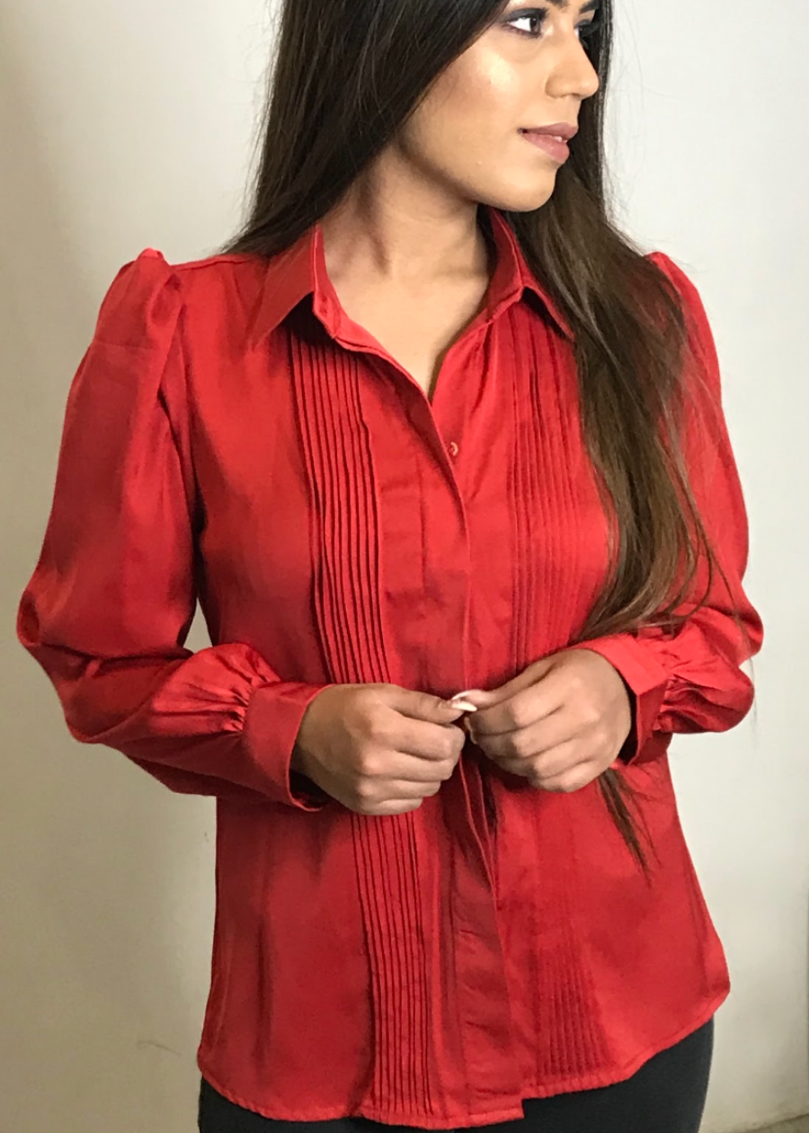 Pin tucks top