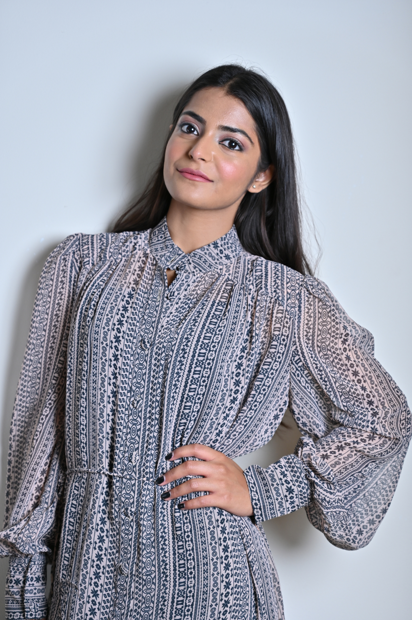 Grey Printed Dress