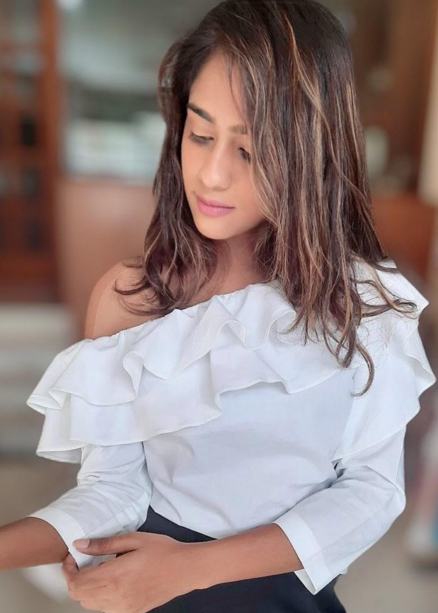 White One Shoulder Ruffle Top