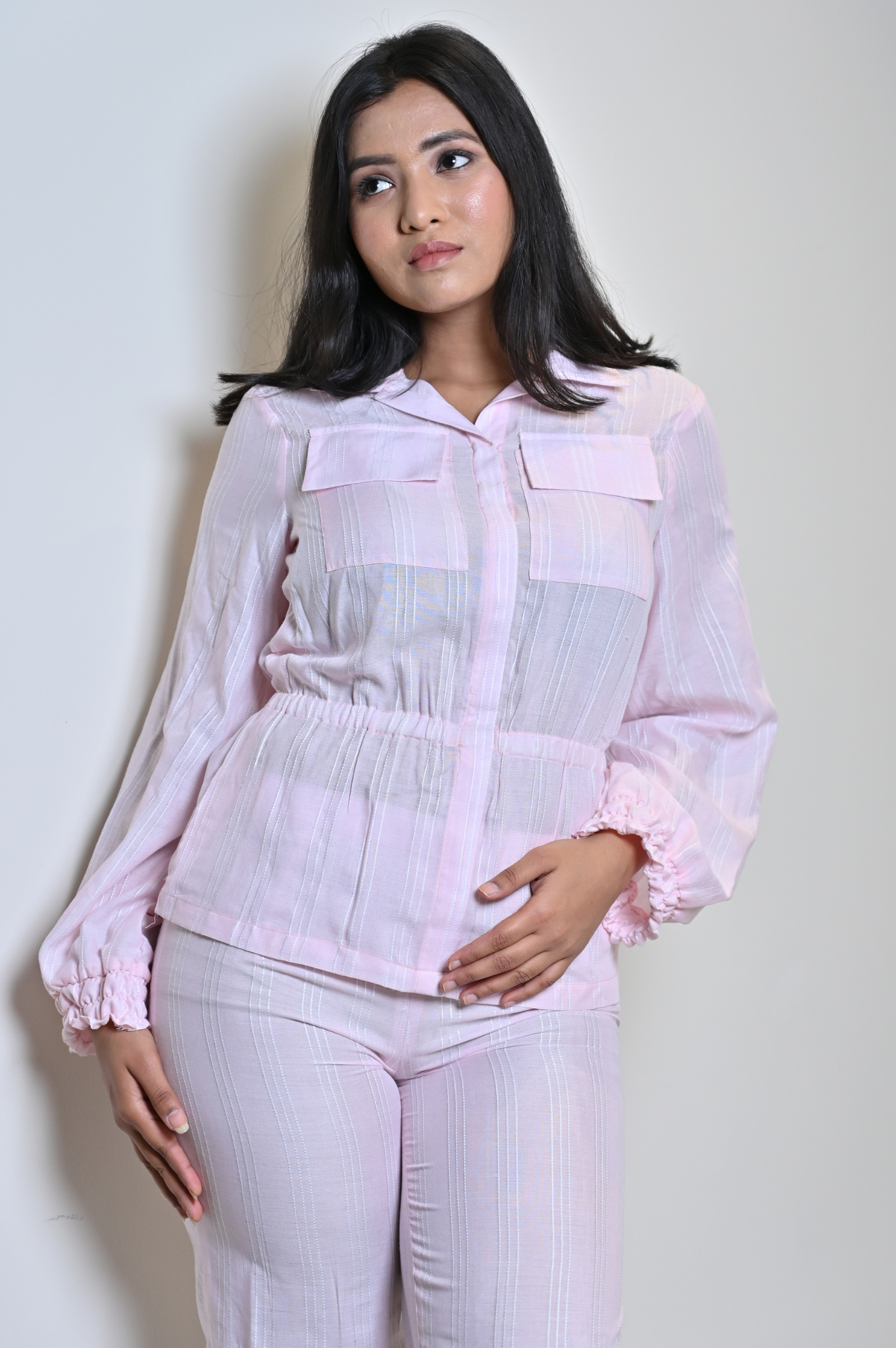Pink Cotton Coord Set
