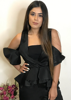 Black Satin Coord Set