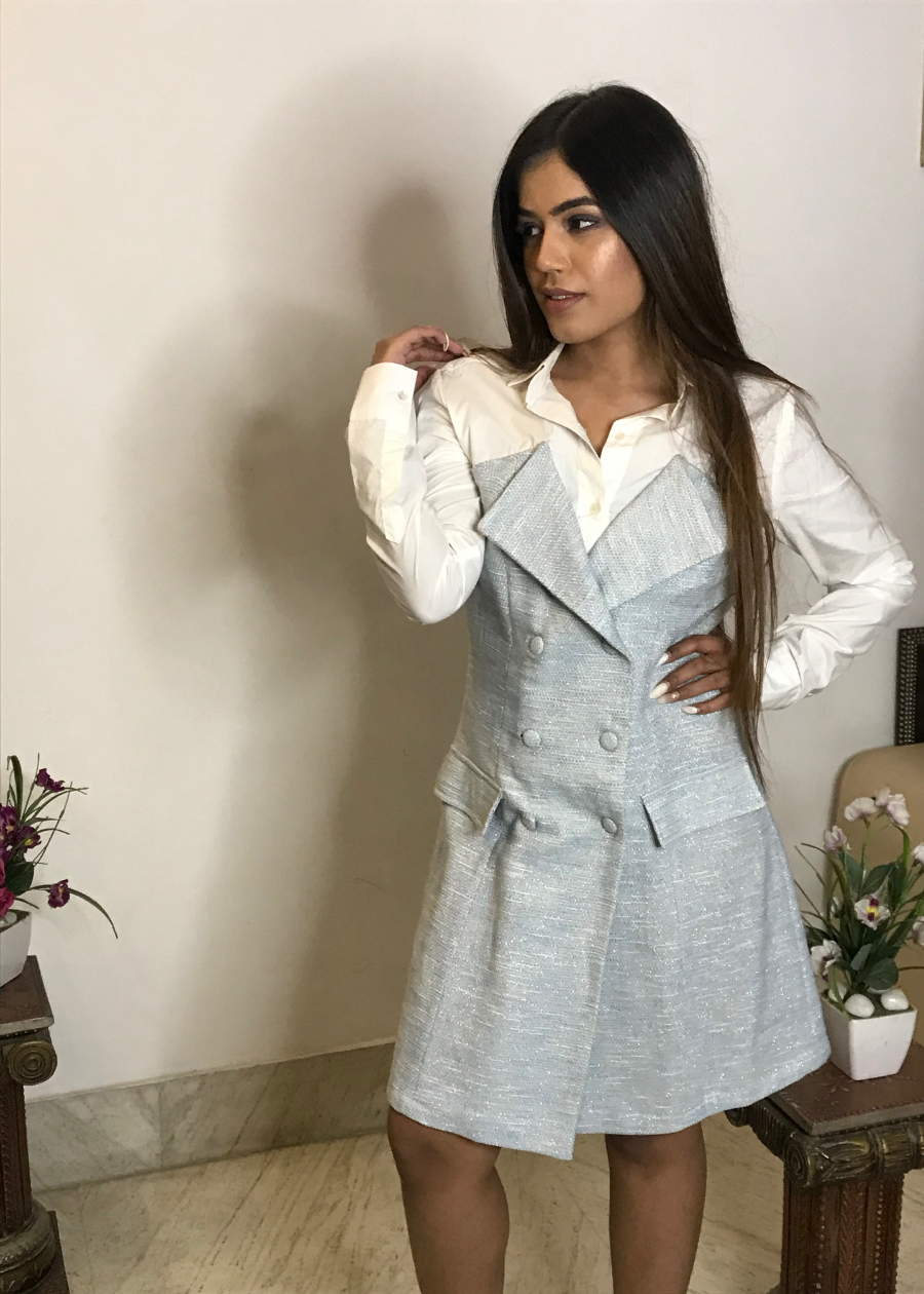White & Blue Dress
