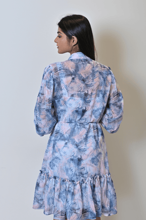 Sky Blue Printed Dress