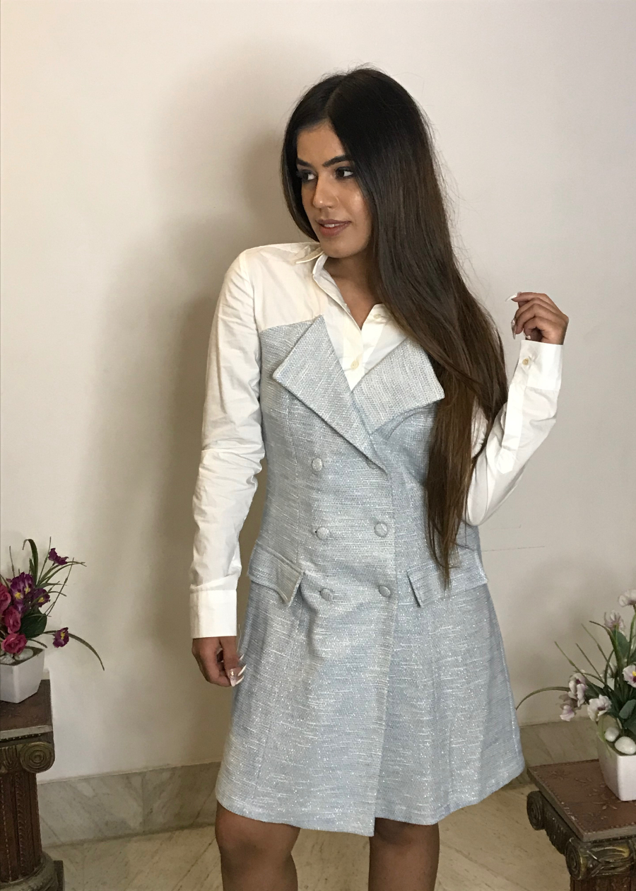 White & Blue Dress